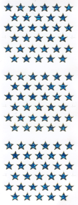 GS007 GLITTER STICKERS 7mm BLUE STARS