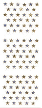 Load image into Gallery viewer, GH611 GLITTER STICKERS 7mm GOLD &amp; SILVER STARS
