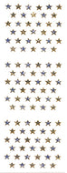 GH611 GLITTER STICKERS 7mm GOLD & SILVER STARS