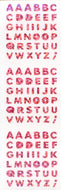 HG152 PRISM STICKERS ALPHABET PINK SMALL