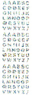 HG155 PRISM STICKERS ALPHABET SILVER SMALL