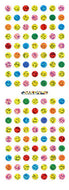 HS298 PAPER HOLOGRAM SMILE FACE STICKERS 5mm multi-colored