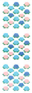 JB203 WASHI STICKERS HYDRANGEA