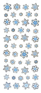 JP072 WASHI STICKERS SNOW FLAKES WITH SILVER FOIL