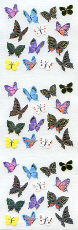 JC187 WASHI STICKERS BUTTERFLY WITH GOLD FOIL