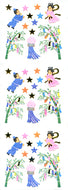 JC207 WASHI STICKERS TANABATA WITH GOLD FOIL