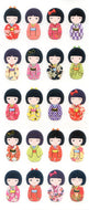 JP323 WASHI STICKERS  JAPANESE GIRLS