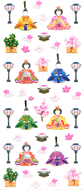 JP363 WASHI STICKERS  OHINASAMA