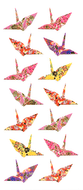 JP373 WASHI STICKERS  ORIGAMI CRANES 2