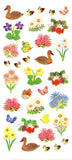 JP381 WASHI STICKERS  DUCKS & FLOWERS