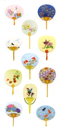 JP408 WASHI STICKERS  JAPANESE FAN