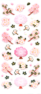 JP424 WASHI STICKERS  SAKURA NO KI