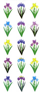 JP471 WASHI STICKERS  IRISES 3