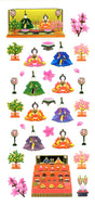 JP563 WASHI STICKERS  HINA-MATSURI