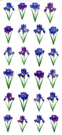 JP571 WASHI STICKERS  IRISES 4