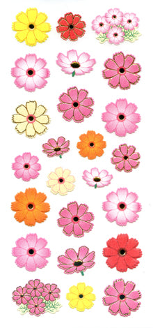 JP935 WASHI STICKERS COSMOS FLOWERS
