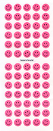 JS038 PAPER GLITTER STICKERS SMILE FACE PINK