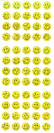 PH035 PRISM SMILE FACE STICKERS 9mm Yellow