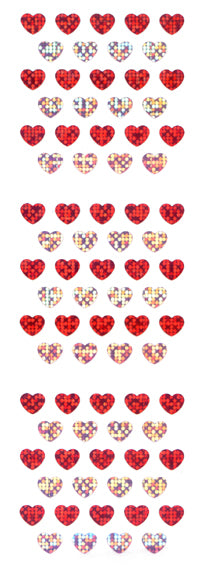 PMS122 HEART STICKERS 2 COLORS