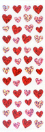 PH282 HEART STICKERS  3 COLORS ASSORTED SIZE