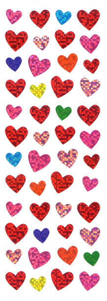 PH283 HEART STICKERS  MULTI-COLORED