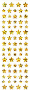PMS709 STAR STICKERS GOLD