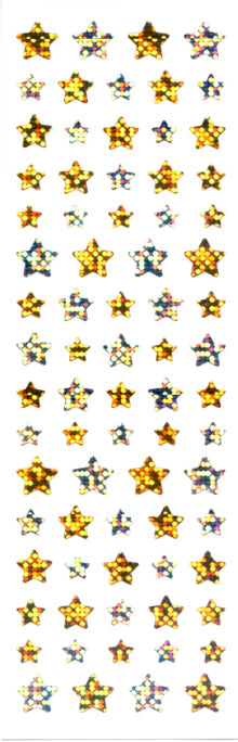 PMS711 STAR STICKERS GOLD/SILVER