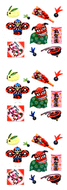 JB222 WASHI STICKERS NEW YEAR'S PLAY