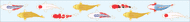 AT517 WASHI TAPE WITH GOLD FOIL CARP