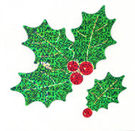 XL051 CHRISTMAS LARGE STICKERS Holly