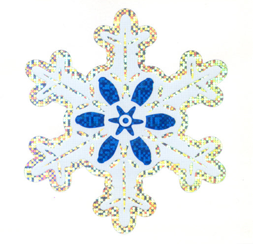 XL054 CHRISTMAS LARGE STICKERS SNOWFLAKES