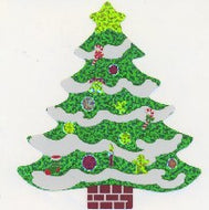 XL070 CHRISTMAS LARGE STICKERS CHRISTMAS TREE