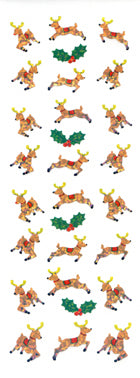 XP065 CHRISTMAS PRISM STICKERS Reindeer
