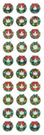 XJ369 CHRISTMAS PRISM STICKERS Christmas wreath