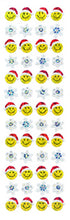 Load image into Gallery viewer, XJ546 CHRISTMAS PRISM STICKERS Snowflakes &amp; Smile face
