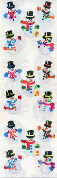 XPM087 SANDYLION PRISM STICKERS  SNOWMEN (5 MINI)