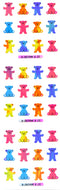 KA028 AURORA STICKERS BEARS 3 COLORS