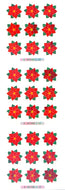 YA048 AURORA STICKERS POINSIETTIA