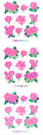 YA087 AURORA STICKERS PINK ROSES
