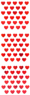 YA101 AURORA HEART STICKERS  RED 7mm