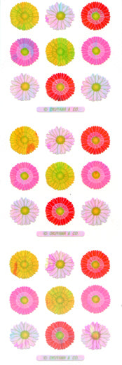 YA128 AURORA STICKERS DAISIES – Stickerfun Japan
