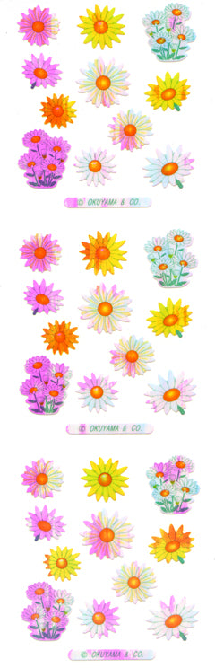 YA146 AURORA STICKERS DAISIES – Stickerfun Japan