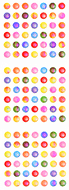 YA148 AURORA STICKERS MARBLES