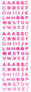 KA152 AURORA STICKERS ALPHABET PINK
