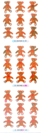YA156 AURORA STICKERS TEDDY BEARS