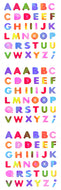 KA158 AURORA STICKERS ALPHABET