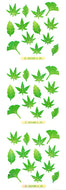 YA165 AURORA STICKERS GREEN LEAVES