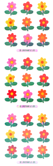 YA168 AURORA STICKERS FLOWERS – Stickerfun Japan