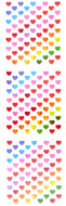 KA214 AURORA HEART STICKERS  RAINBOW  HEARTS 4mm