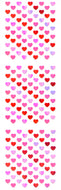 KA521 AURORA HEART STICKERS  3 COLORS 4mm